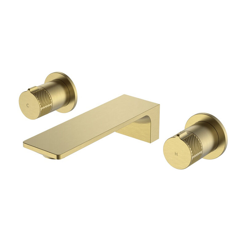 Peiluo Series 1LP590115 High-Quality Brass Cold and Hot Water Mixer Tap for 3 Holes Bathroom Vanity Gold