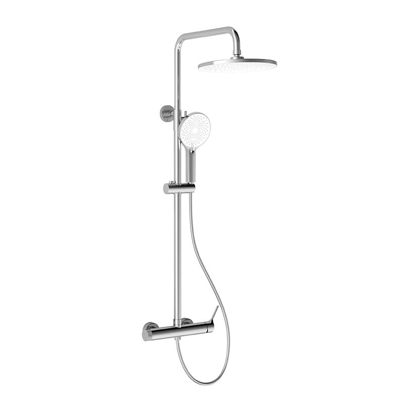 Fly Series 1LN020307 Solid Brass Wall Mounted Bath Shower Mixer Faucet Set with Complete Fittings Black