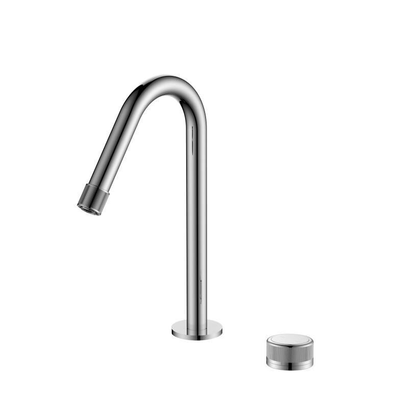 Fly Series 1LN050109 Modern Style Brass Bathroom Faucet Deck Mounted 2 Holes Basin Water Mixer Black