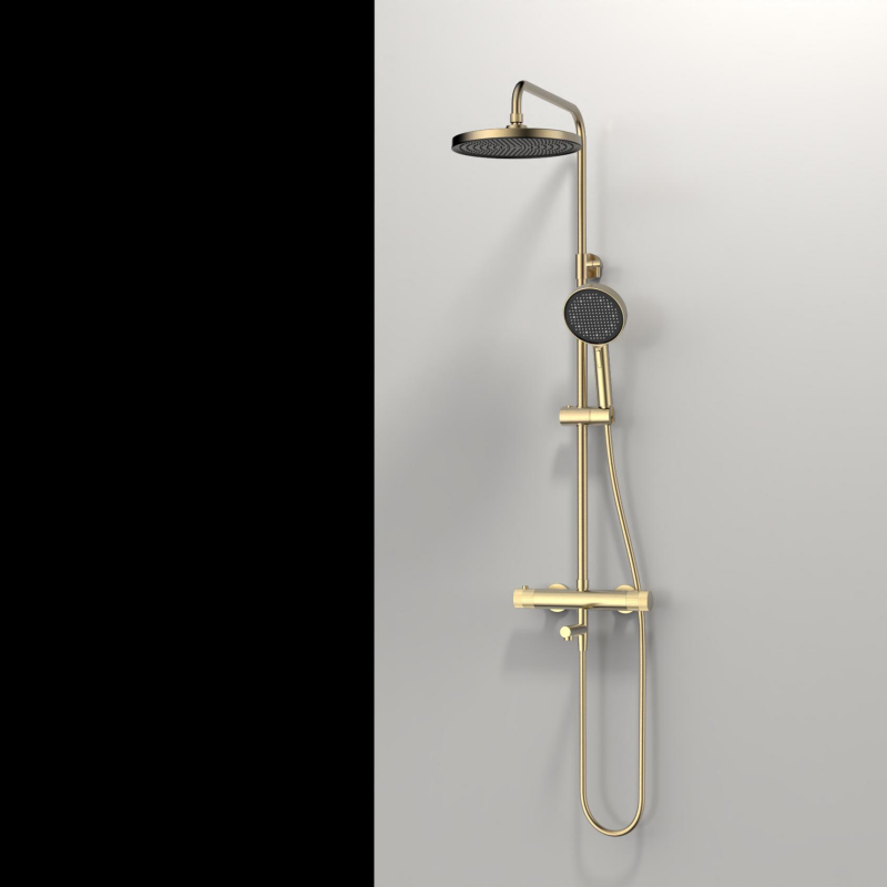 Simai Series 1SM500607 3 Function Wholesale Anti-Corrosion Brass Bath Rain Rainfall Shower Faucet Set Mixer Complete Kit Brushed Gold