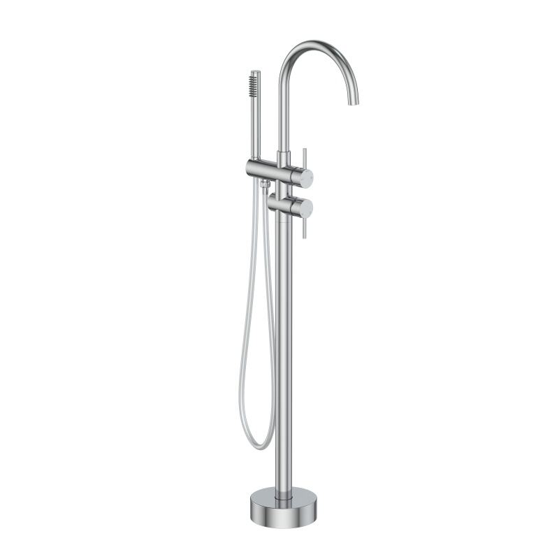 Maibao Series 1LN610321 Wholesale Freestanding Brass Bath Faucet and Shower Mixer Set for Modern Gun Grey