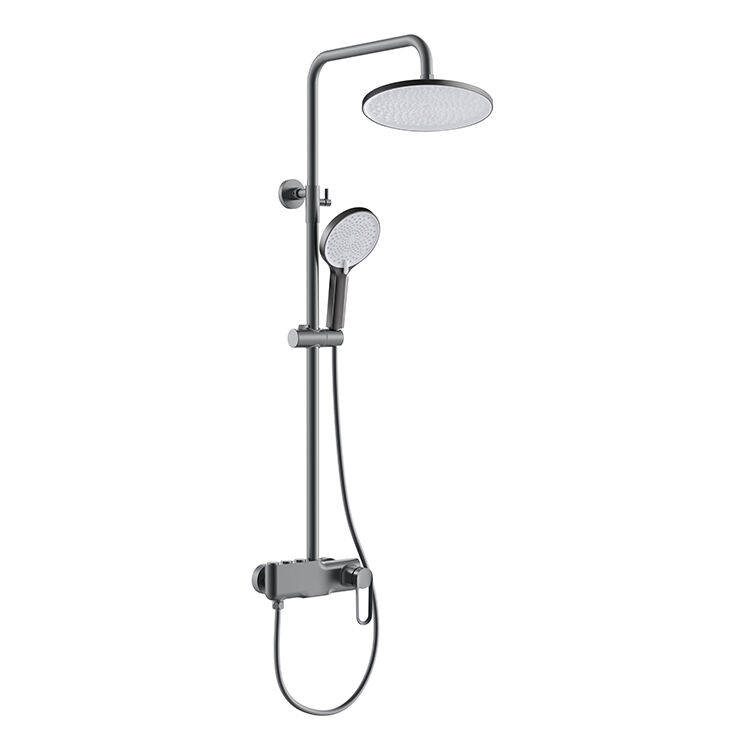 Sun Series 1LN130301 Wholesale Water-Saving Complete Brass Bath  Rain Shower Faucet Set Mixer Kit Efficient Gun Grey