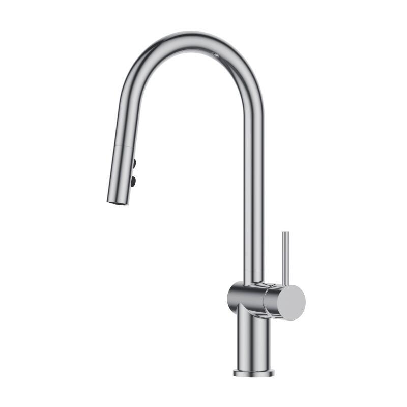 1LG050205 Best Brass Pull Out Spray Mixer Tap with 360 Rotation and Single Handle for Kitchen Sink Black