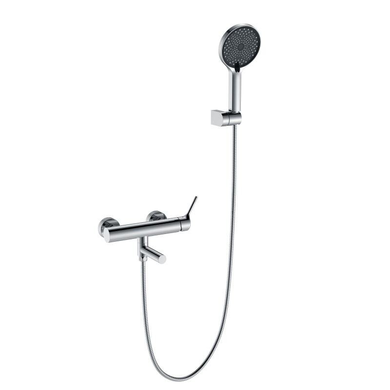 Fly Series 1LN030400 Professional Grade Brass Bath Fittings Wall Mounted Rain Shower Mixer Set Chrome