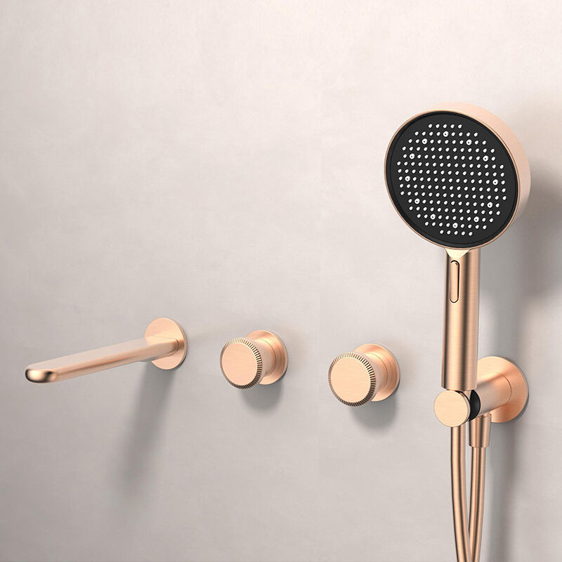 Sekko series 1SE500204 High-Quality Brass 2-Handle Bath Faucet Set Wall Mounted with Handheld Shower Mixer for Tub