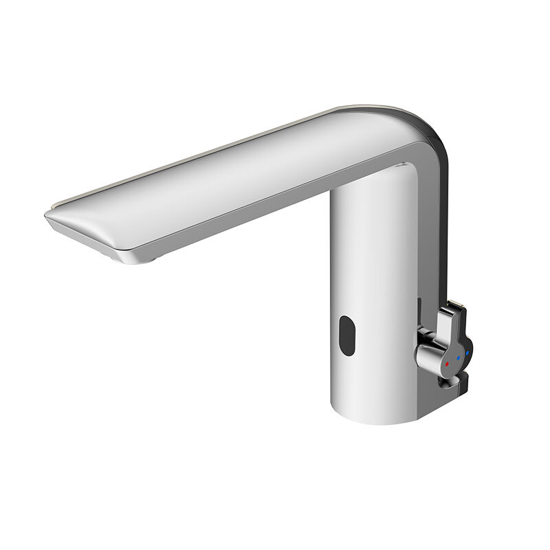 1RO980105 Hot Sell Smart Modern Brass Wash Basin Faucet with Touchless Infrared Motion Sensor Gun Grey