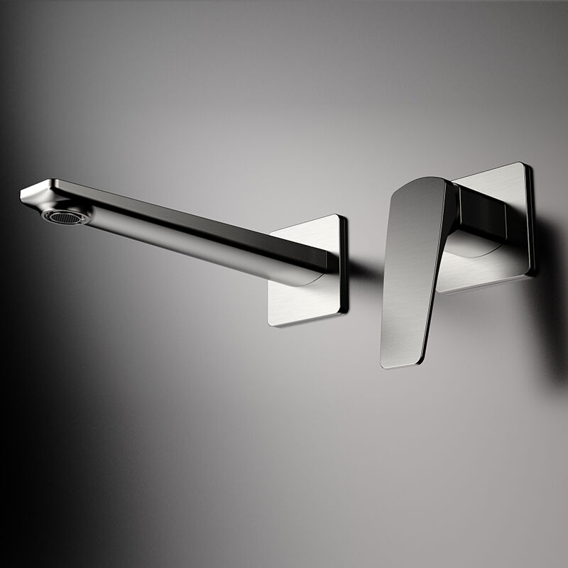 Nuoya Series 1NY500200 High End Grade Brass Water Mixer Two Holes Wall Mounted Bathroom Basin Faucet Chrome