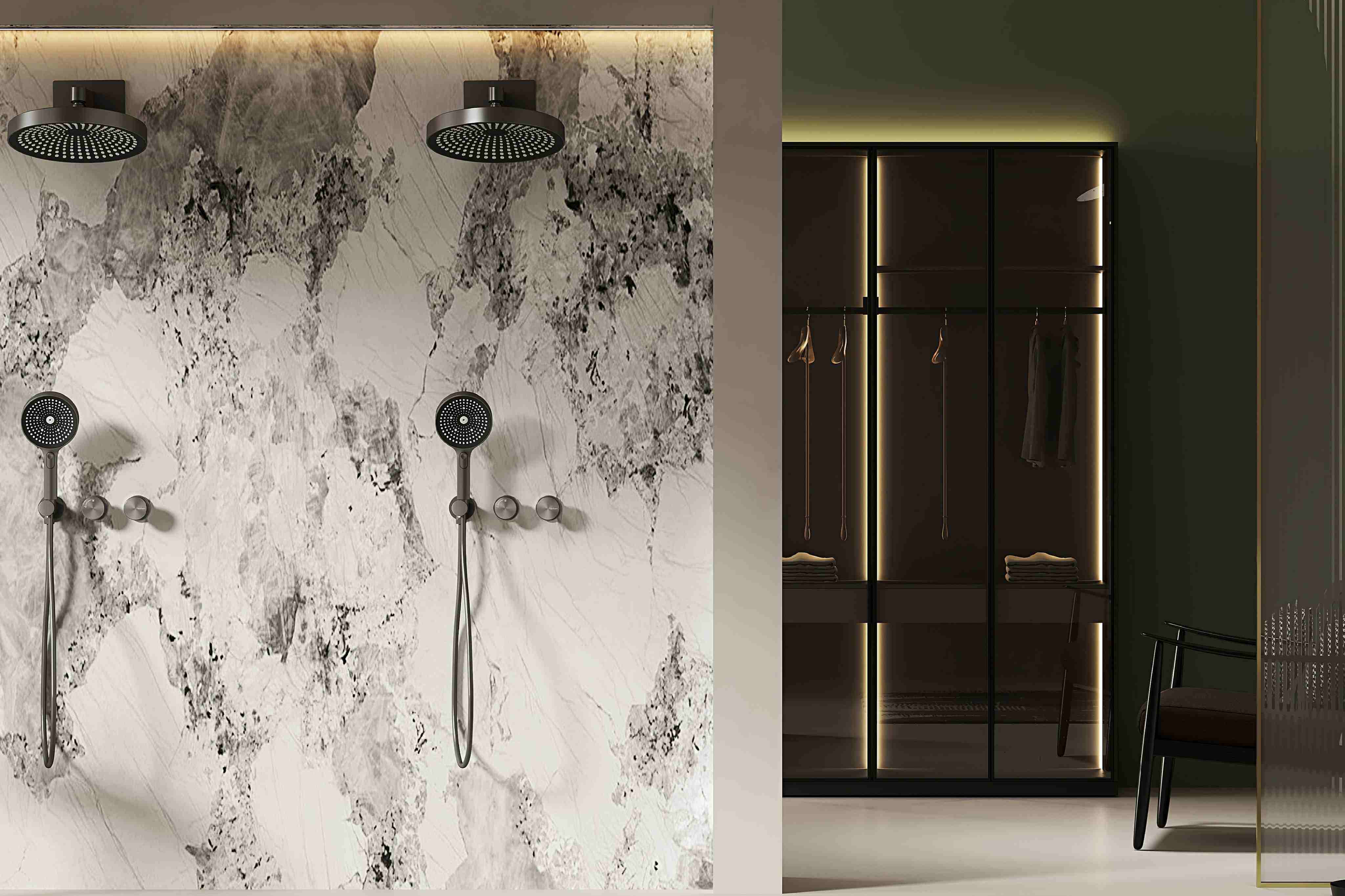 COOBATH Yuan series concealed showerheads give the bathroom a high-end feel
