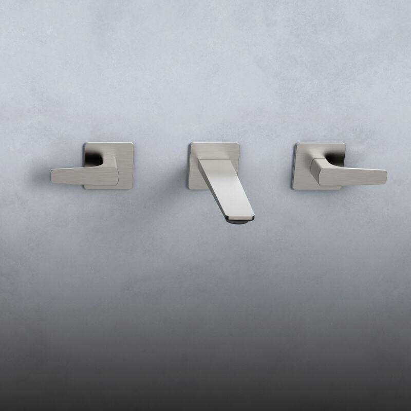 Nuoya Series 1NY500201 Solid Brass Construction 3 Holes Bathroom Faucet with Wall Mounted Basin Mixer Gun Grey