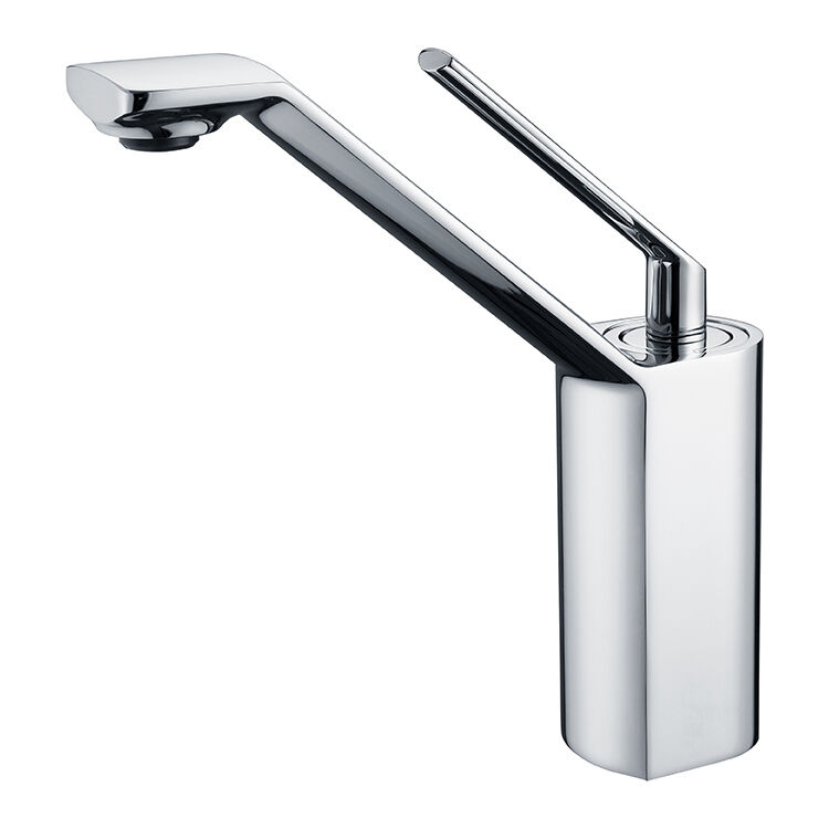 Duruo Series 1LN780102 Easy Install Deck Mounted Brass Faucet Single Hole Bathroom Sink Water Mixer Black