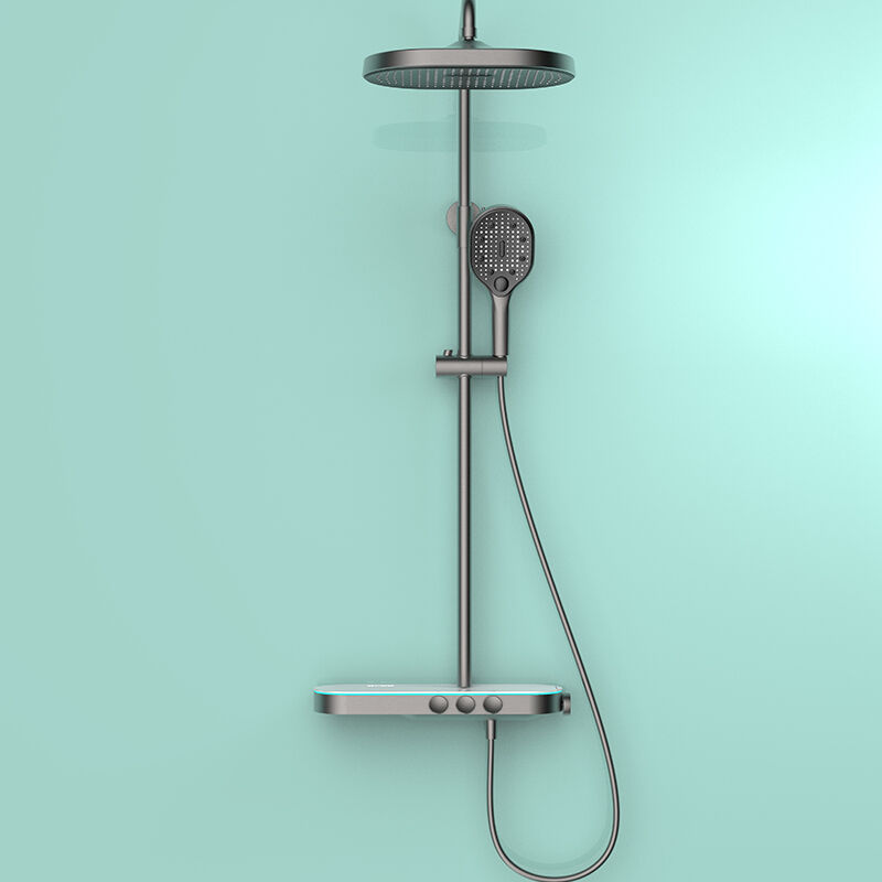 LE630115 Premium Brass Bath  Rain Shower Faucet Set Mixer Complete Kit for Spa Bathroom Brushed Gold