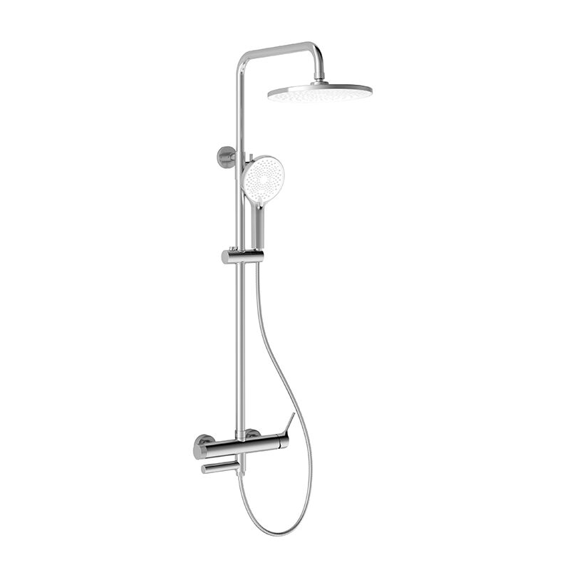 Fly Series 1LN020308 Best Wall Mounted Brass Rain Shower Faucet Mixer Set for Bathroom Upgrade Rose Gold