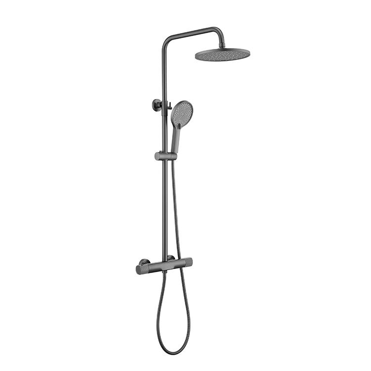 Sun Series 1LN180304 Hot Sell Complete Brass Bath  Rain Rainfall Shower Faucet Set Mixer Kit for Renovation Black