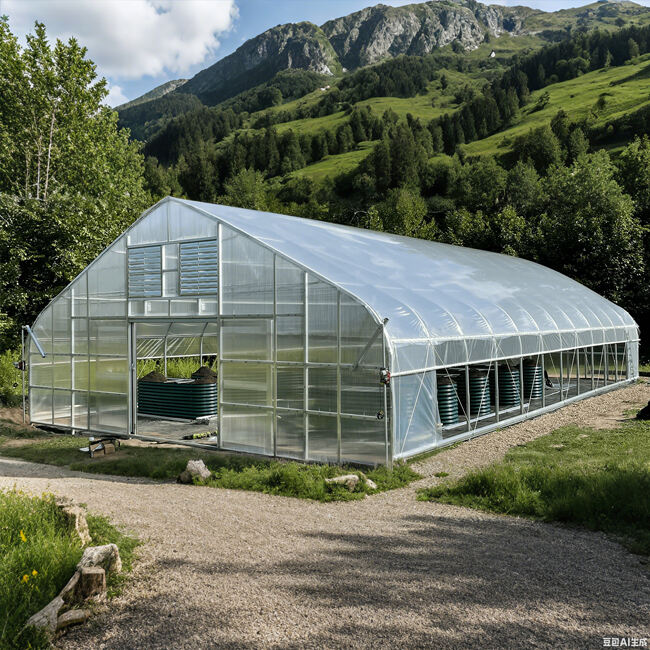 Double-layer inflatable tunnel greenhouse