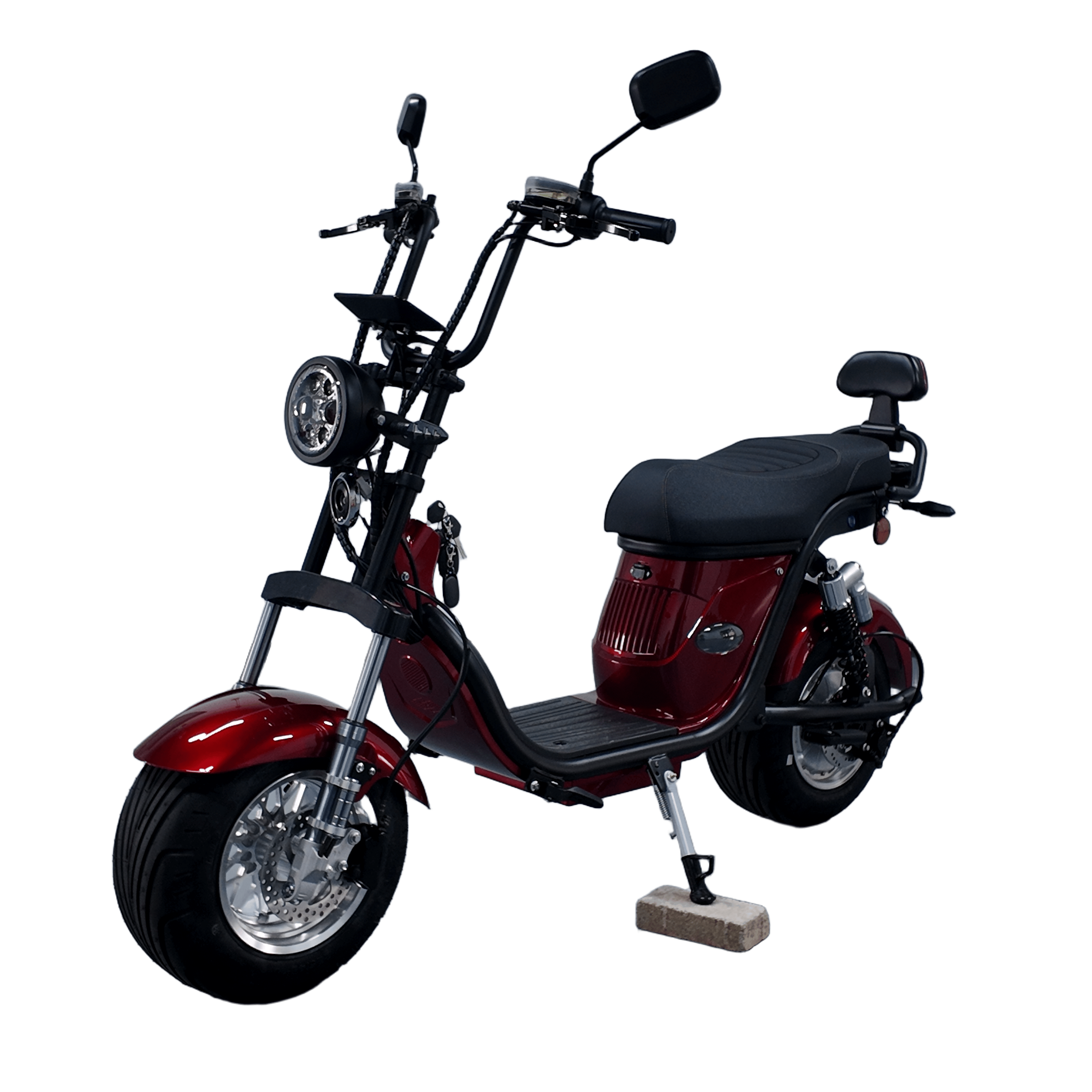 Scooter Elétrico no Estilo Harley, para Deslocamentos Urbanos com Pneus Largos