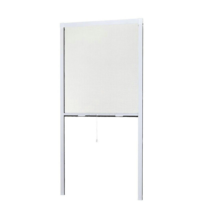 PVC Frame Fiberglass Retractable Screen Anti Mosquito Net Window