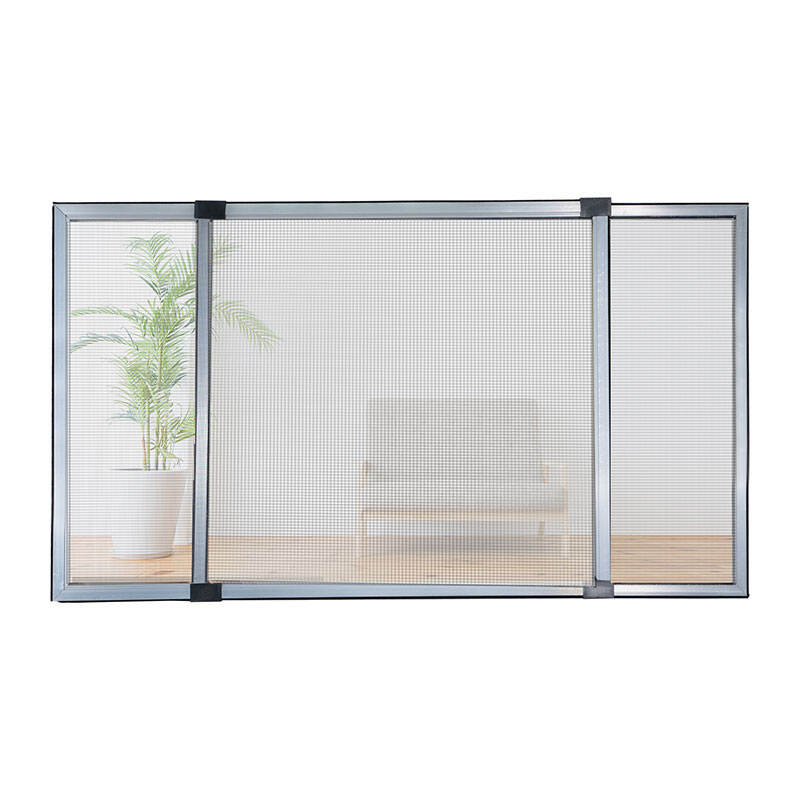 Aluminium Frame Extensible Sliding Fiberglass Insect Window With Strip