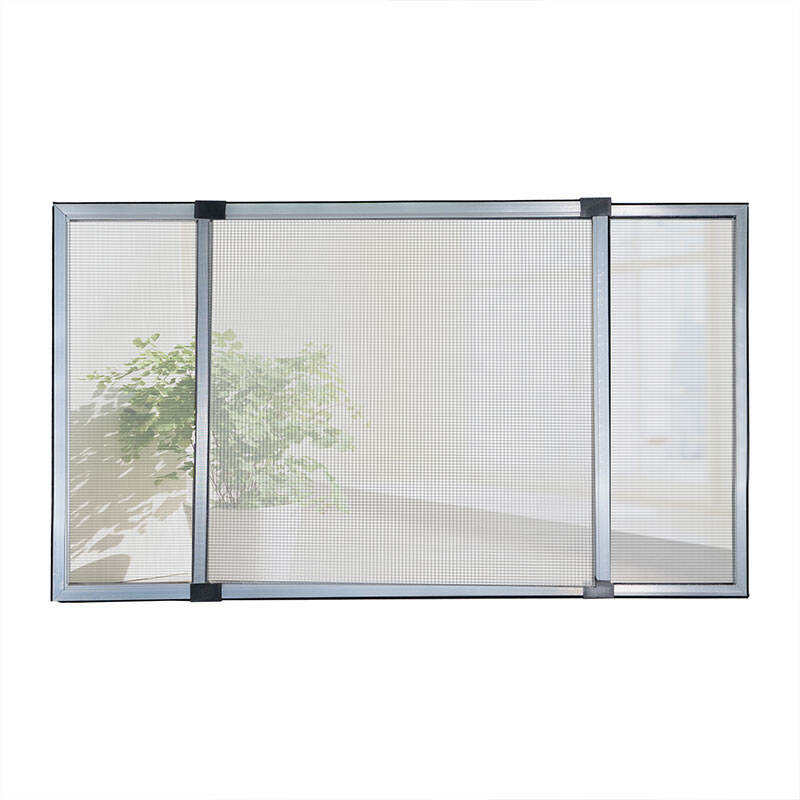 Aluminium Frame Anti Mosquito Extensible Sliding Fiberglass Insect Screen Window Without Strip