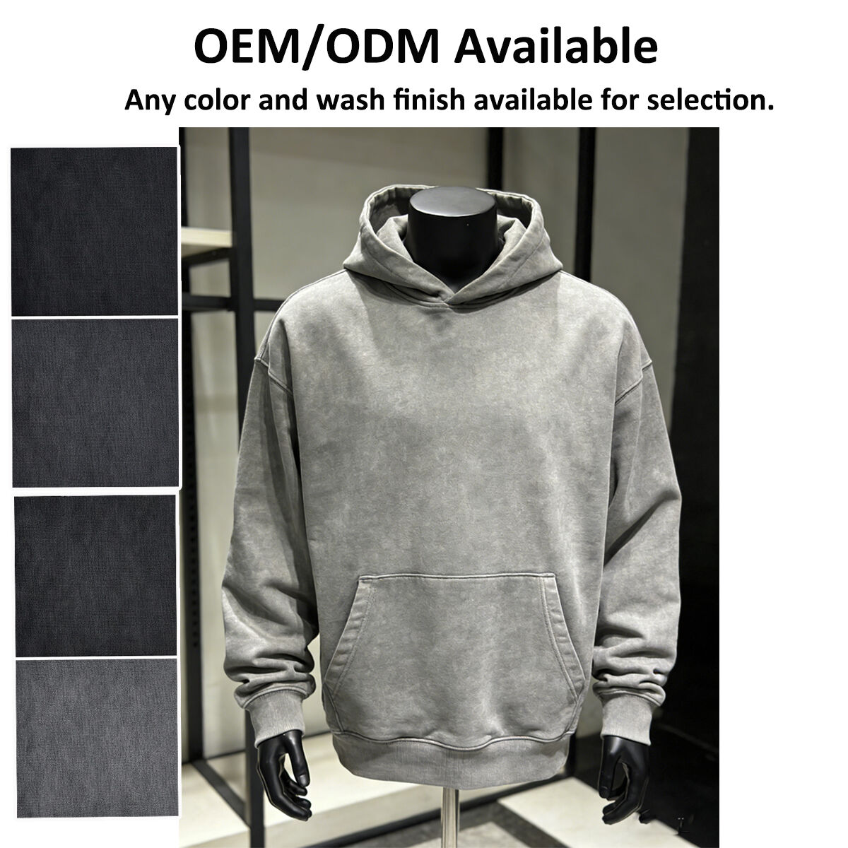 Premium enzymvasket hoodie til uslåelig komfort