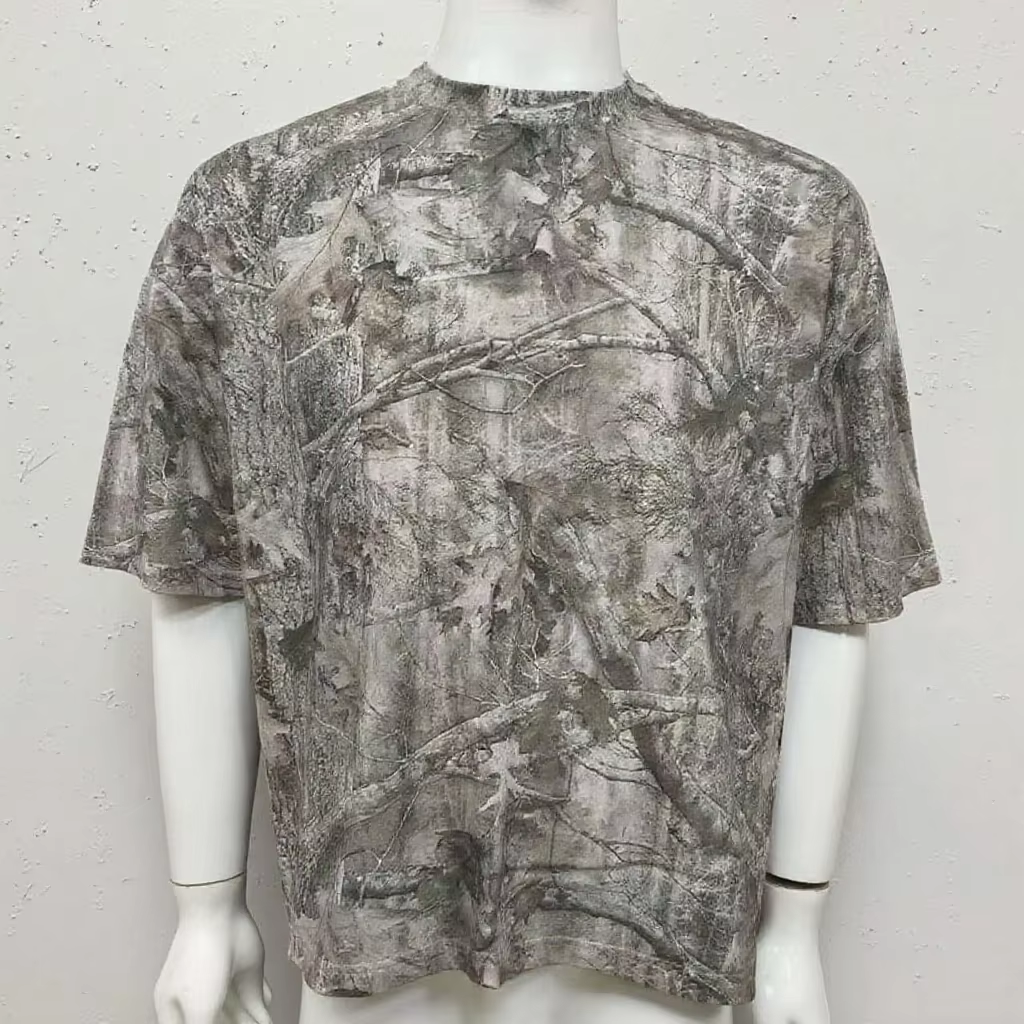 Dongguan Mga Tagagawa ng Damit Pasadyang Oversized 100%cotton Naimprentadong sa Buong Bahagi Camouflage Camo Tshirt Graphic t Shirt para sa Lalaki