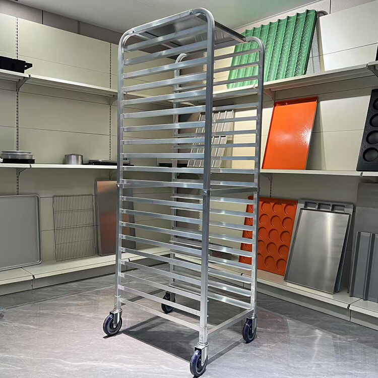20 Tier 660x510x1750mm Aluminum Baking Tray Trolley Racks with Aluminum ...