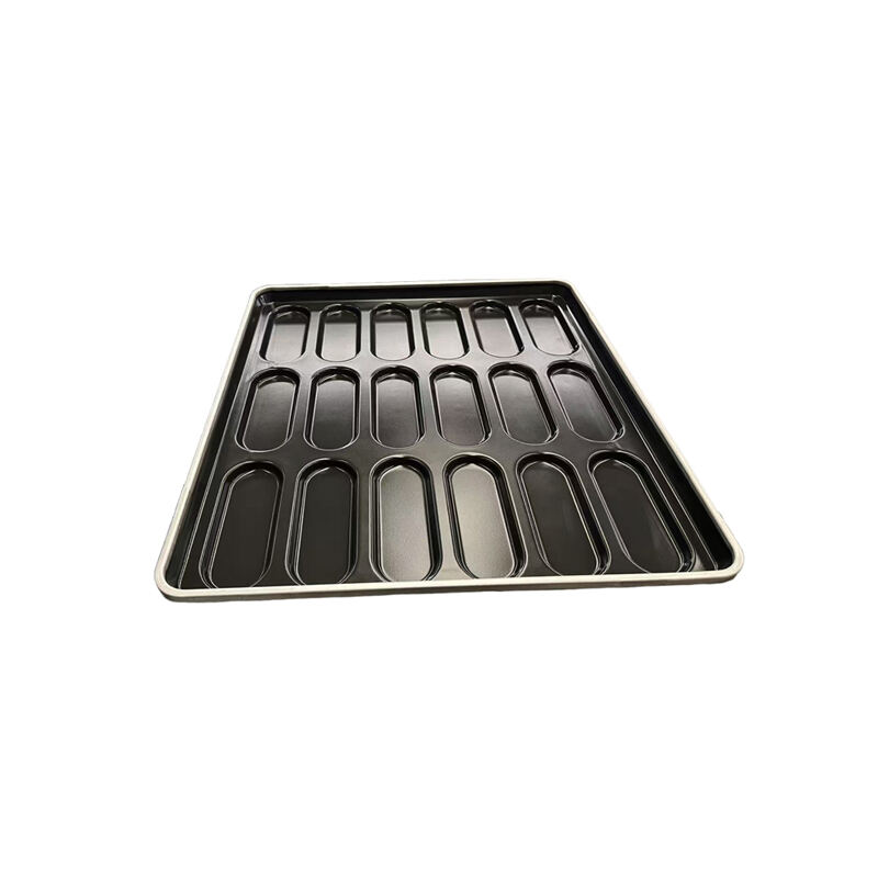 18 컵 565x520.7x40.3mm 알루미늄 스틸 맞춤 베이킹 트레이 핫도그 번 팬