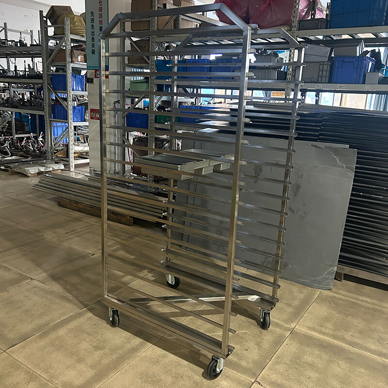 17 Layers 1819x870x661mm Z Type Nesting Double Rack Oven Baking Trolleys Heavy Duty Racks