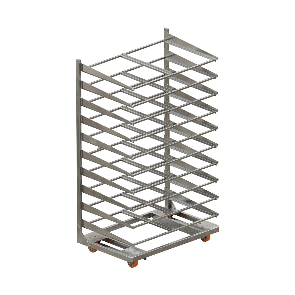 10 Layer 1280x810x1900mm Stainless Steel Baking Trolley for Oven