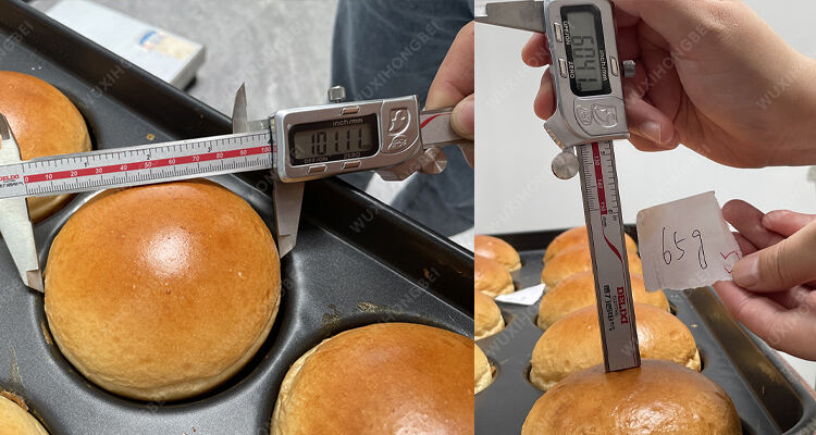 (25mm cavity depth) Hamburger Pan 50g-65g Dough Test