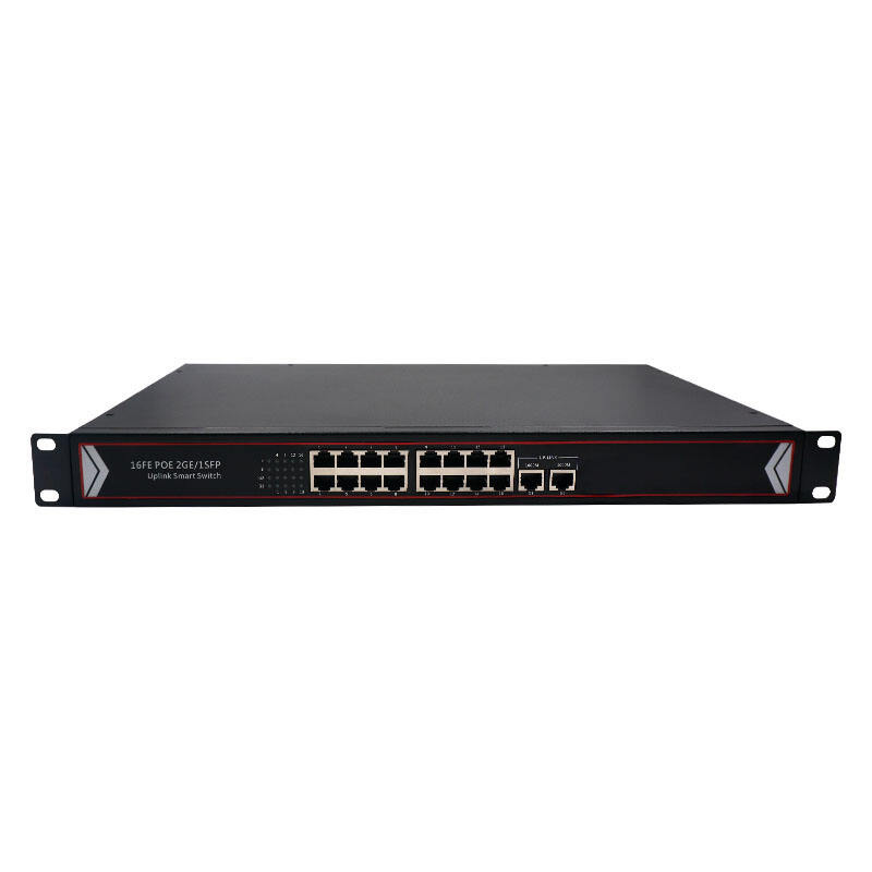 10/100Mbps 12V 24V Hindi Pamantayan 16 Ports POE Switch na may 2 Gigabit Uplink Ports