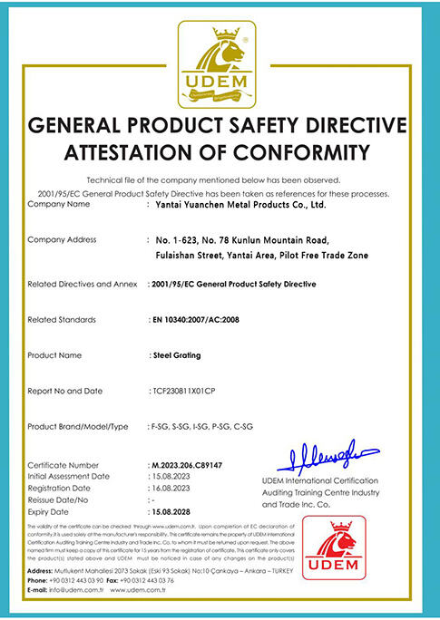 GENERAL PRODUCT SAFETY DIRECTIVE ATTESTATION OF CONFORMITY