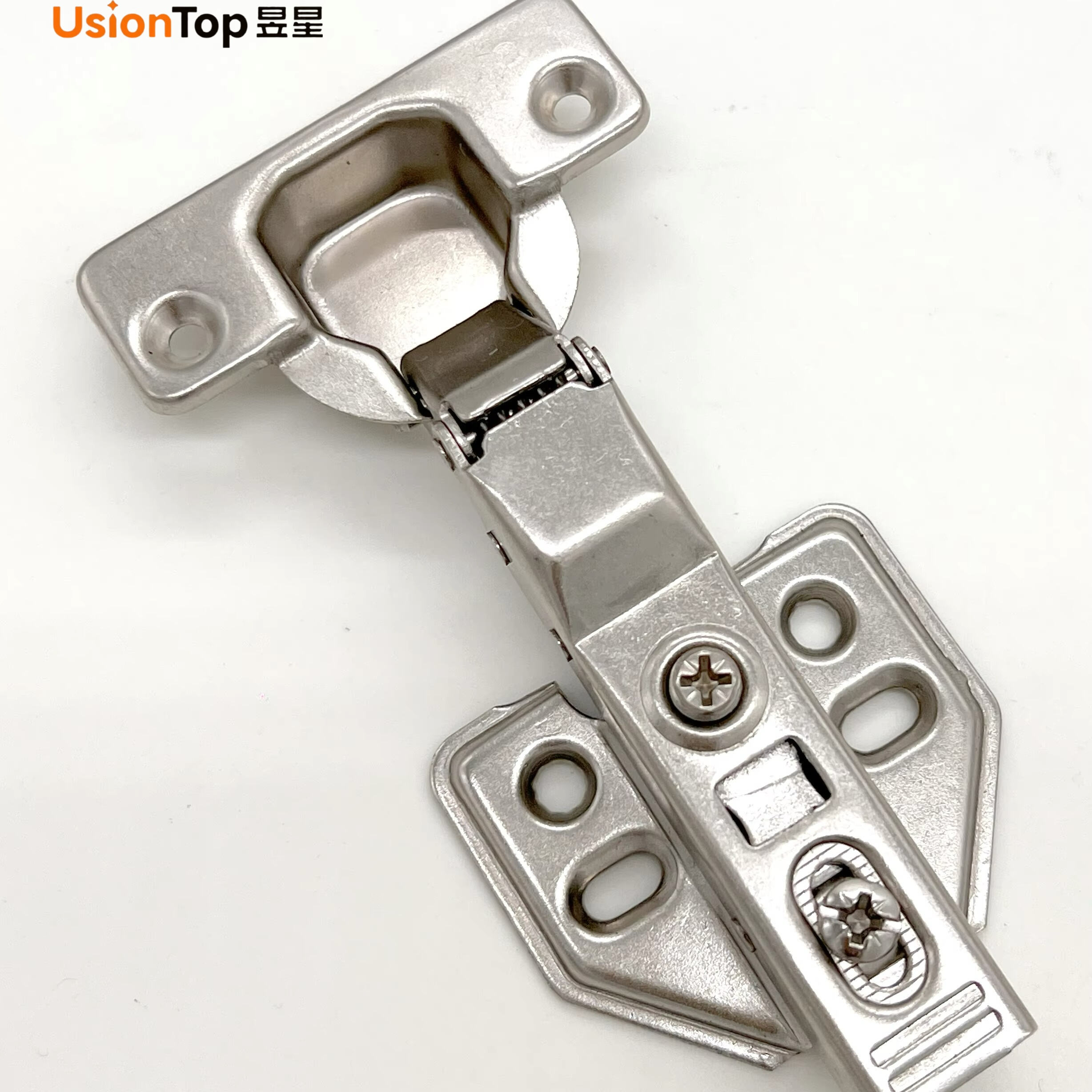 UsionTop 35mm Iron Hydraulic Soft-Close Slide-On Cabinet Hinge (90gm)
