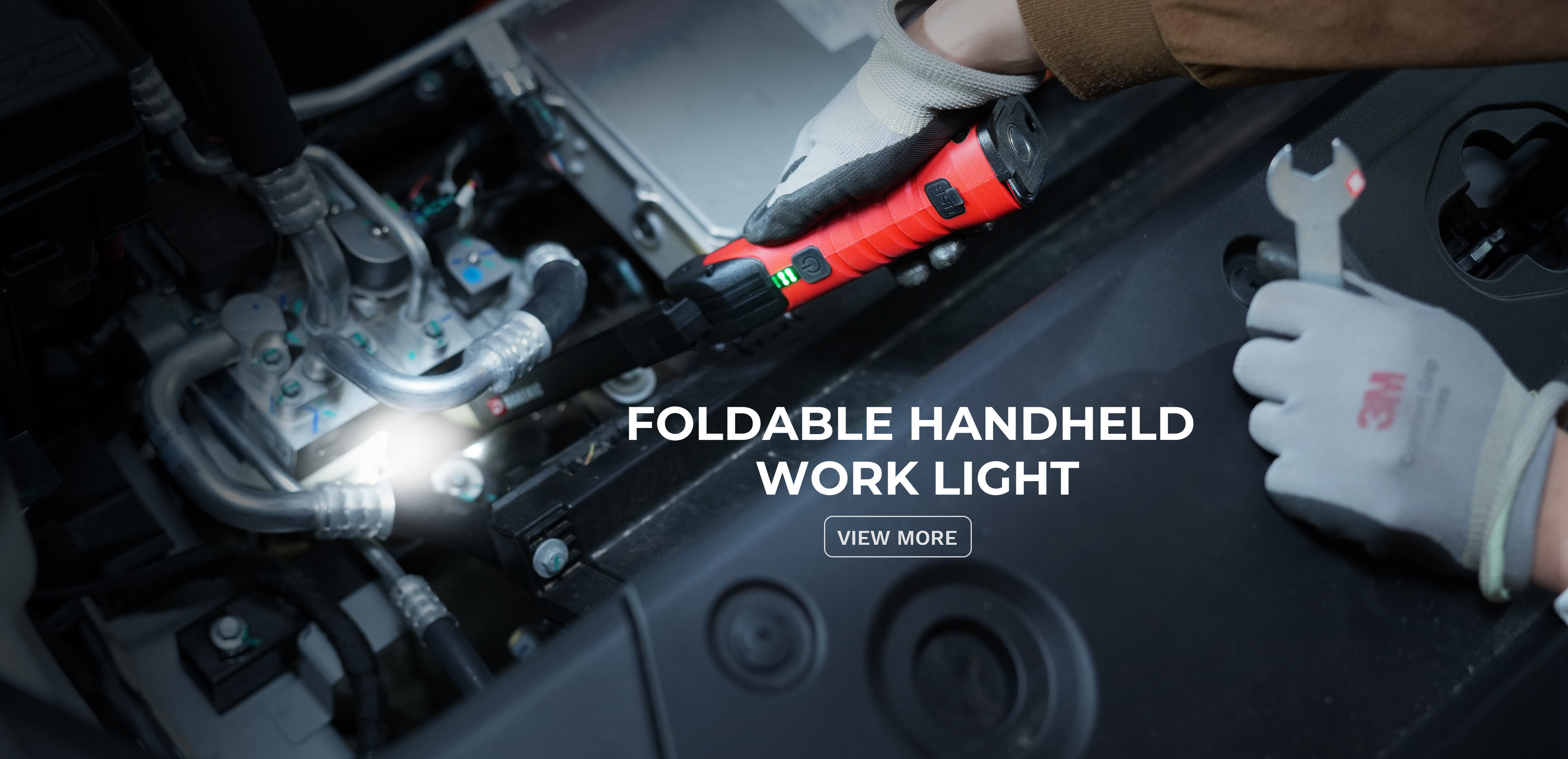 Foldable handheld work light
