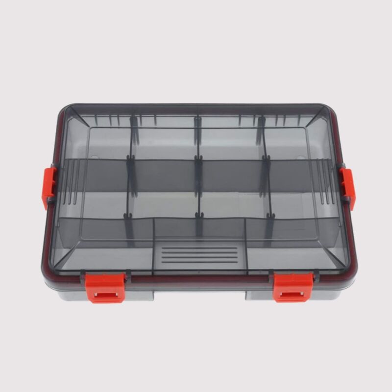 Waterproof Fishing Tackle Box Plastic Storage Lure Box with Removable Dividers