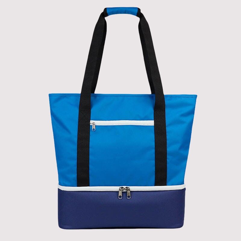 Soft Insulated Cooler Tote Bag Double Layer Beach Bag