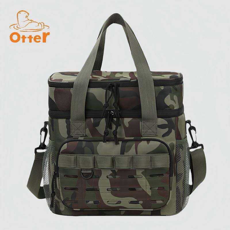 Soft Cooler Bag Camo Double Layers Outdoor Picnic Bag