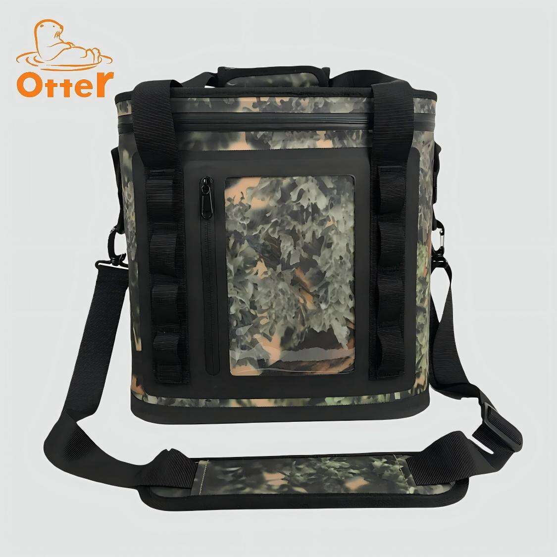 15L Insulated Soft Camo Cooler Bag with Shoulder Strap