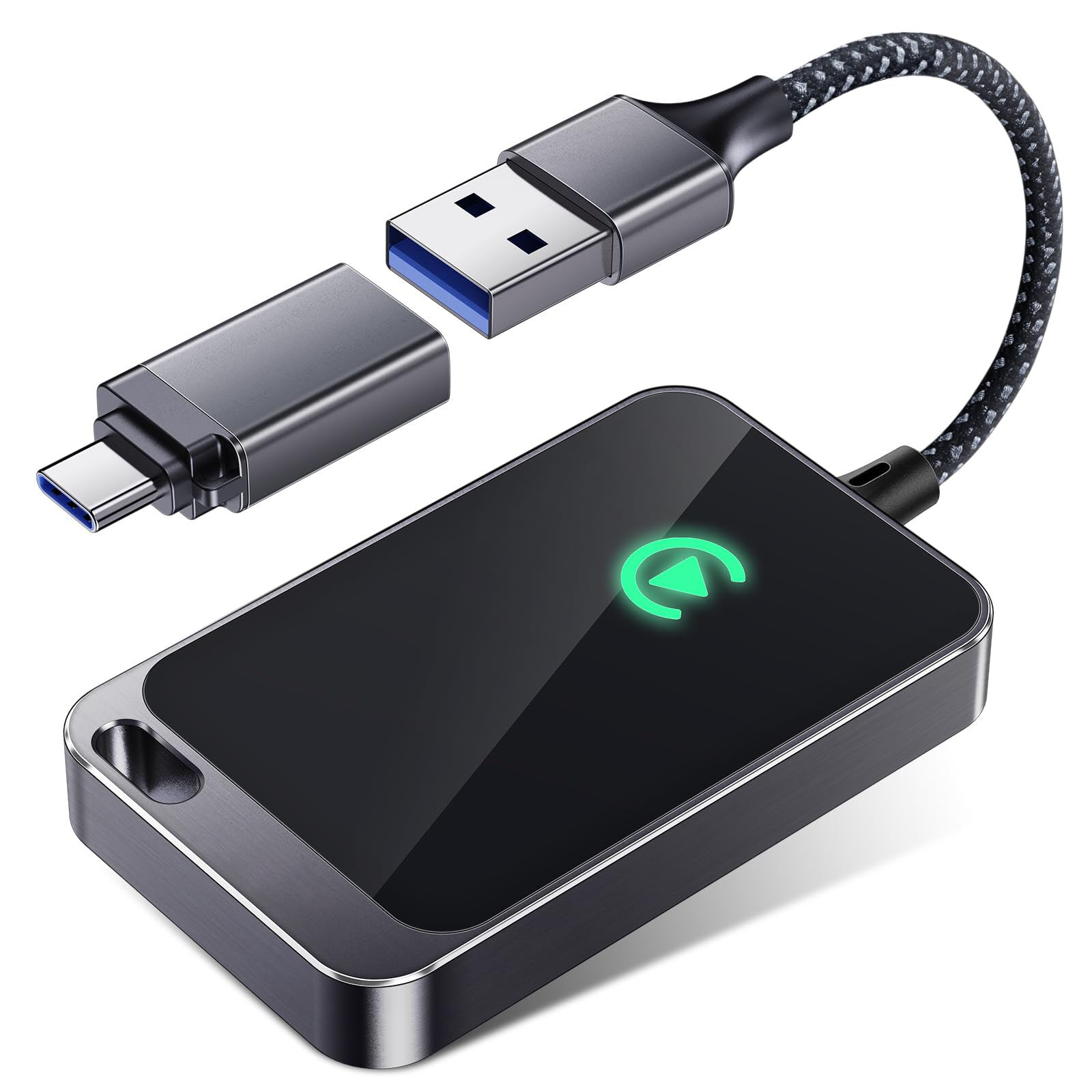 Fuallwin Безжичен дънгъл адаптер Carplay за Iphone Автомобилна навигация USB Кабел към безжичен Car Play Smart Box