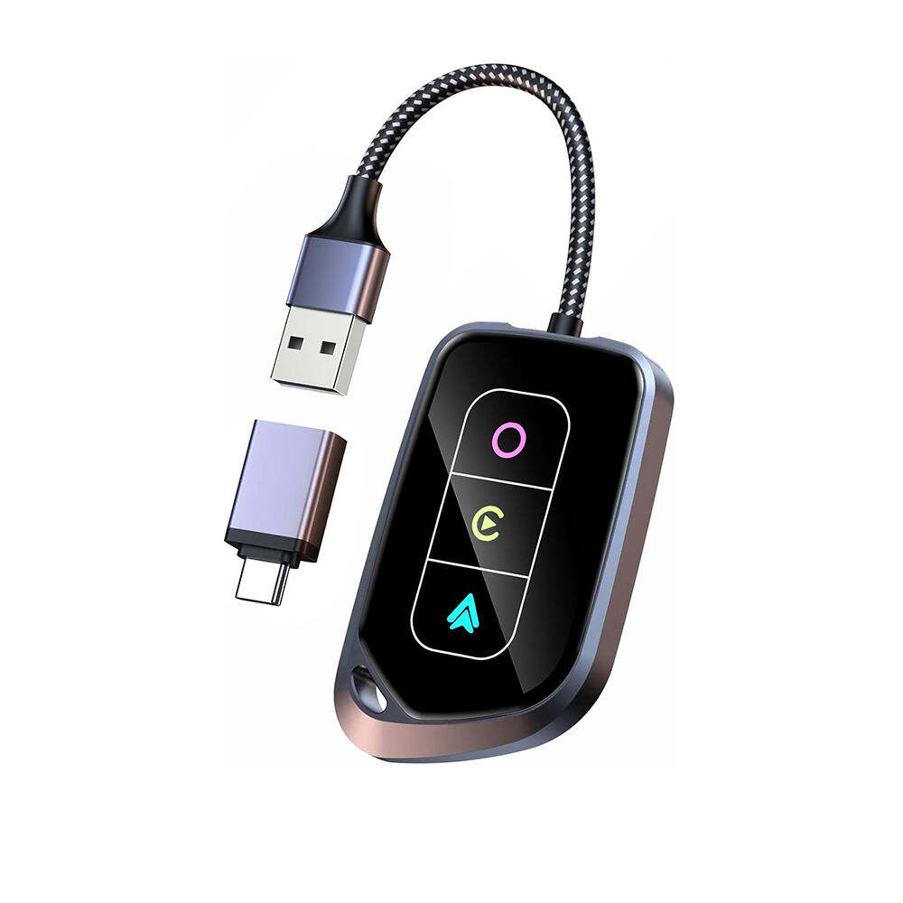 Fuallwin 2 in 1 Universal Android CarPlay Dongle Wireless CarPlay Adapter for iPhone IOS Devices Integration in Any Car
