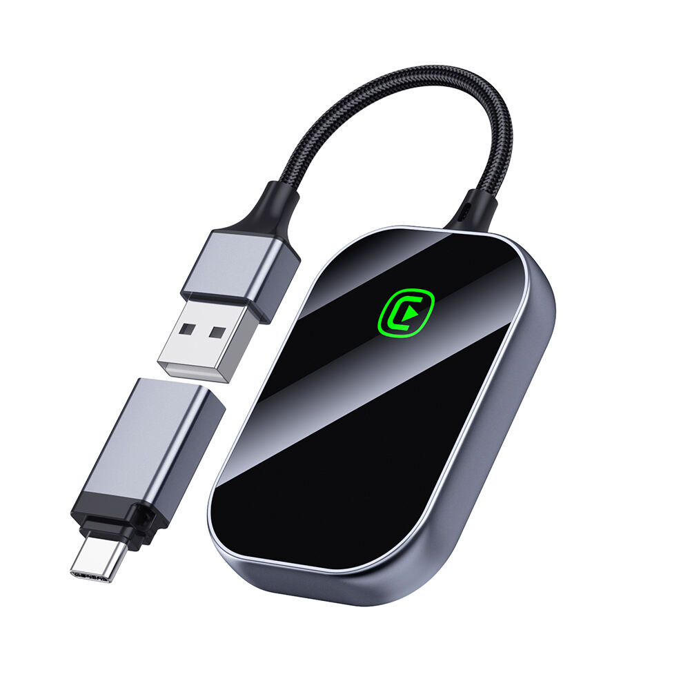 Fuallwin Ponsel Kabel Nirkabel Car Play Dongle Kendaraan Otomatis Reconnect adaptateur Wireless adaptador Carplay Adapter inalámbrico untuk Apple iPhone