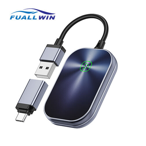 Fuallwin Desain Baru Universal Pintar Kotak Android Quickest Koneksi USB Car Play adaptor Mobil Dongle Carplay nirkabel adapter untuk Apple