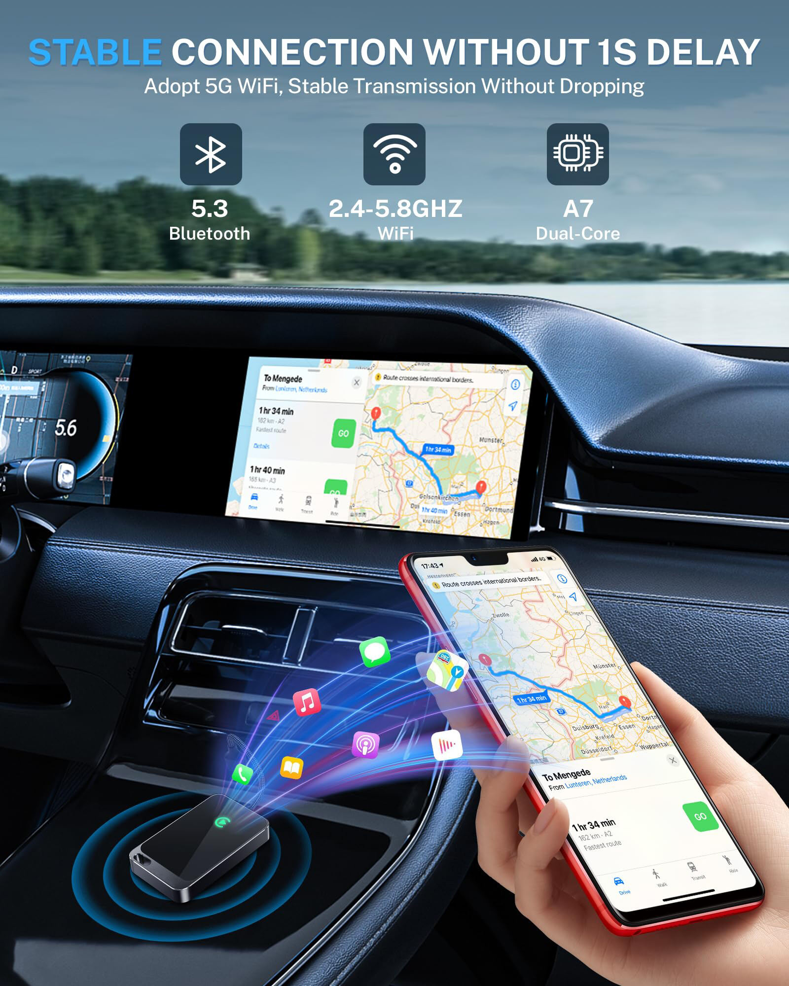 Надстройте шофьорския си опит с адаптер за Apple CarPlay