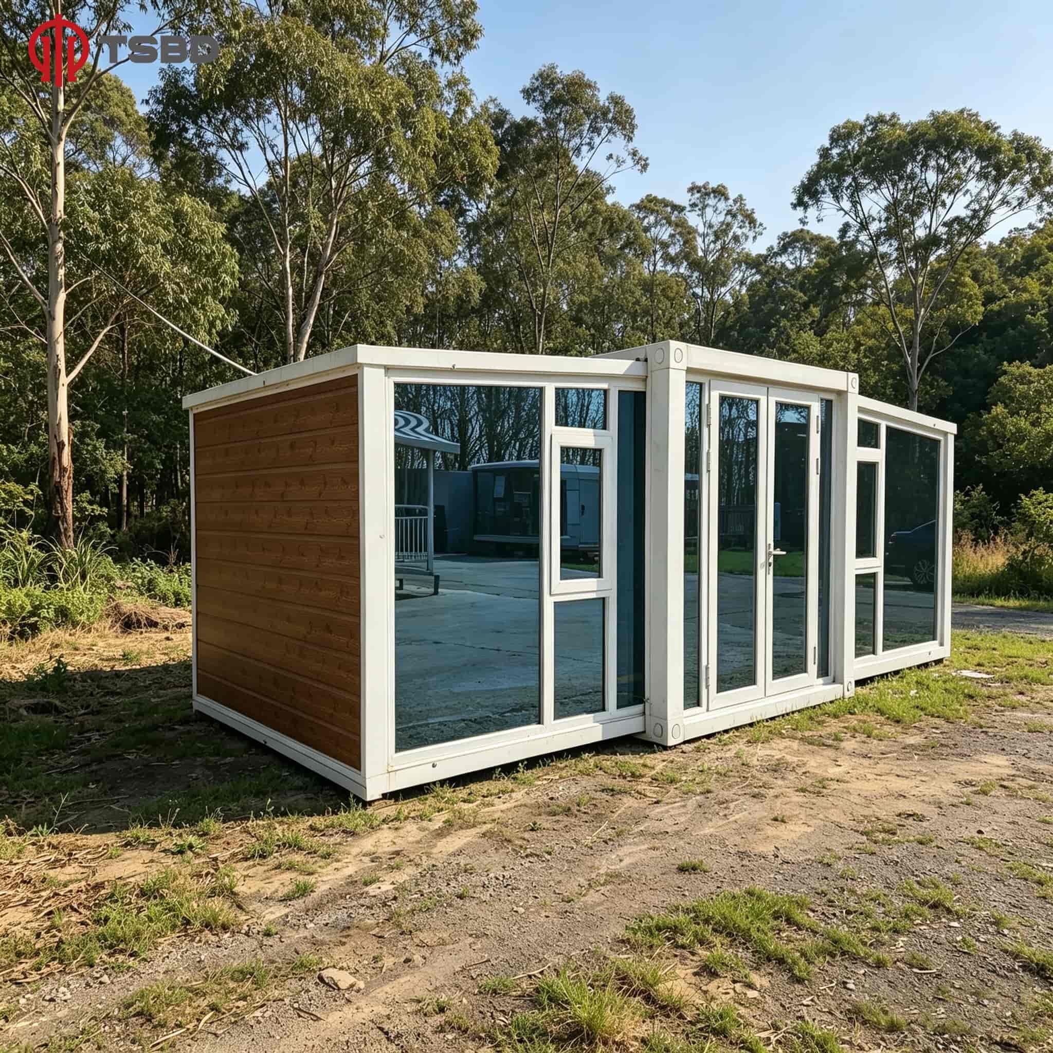 casa Compacta Pré-fabricada Expansível de 10 pés em Contêiner