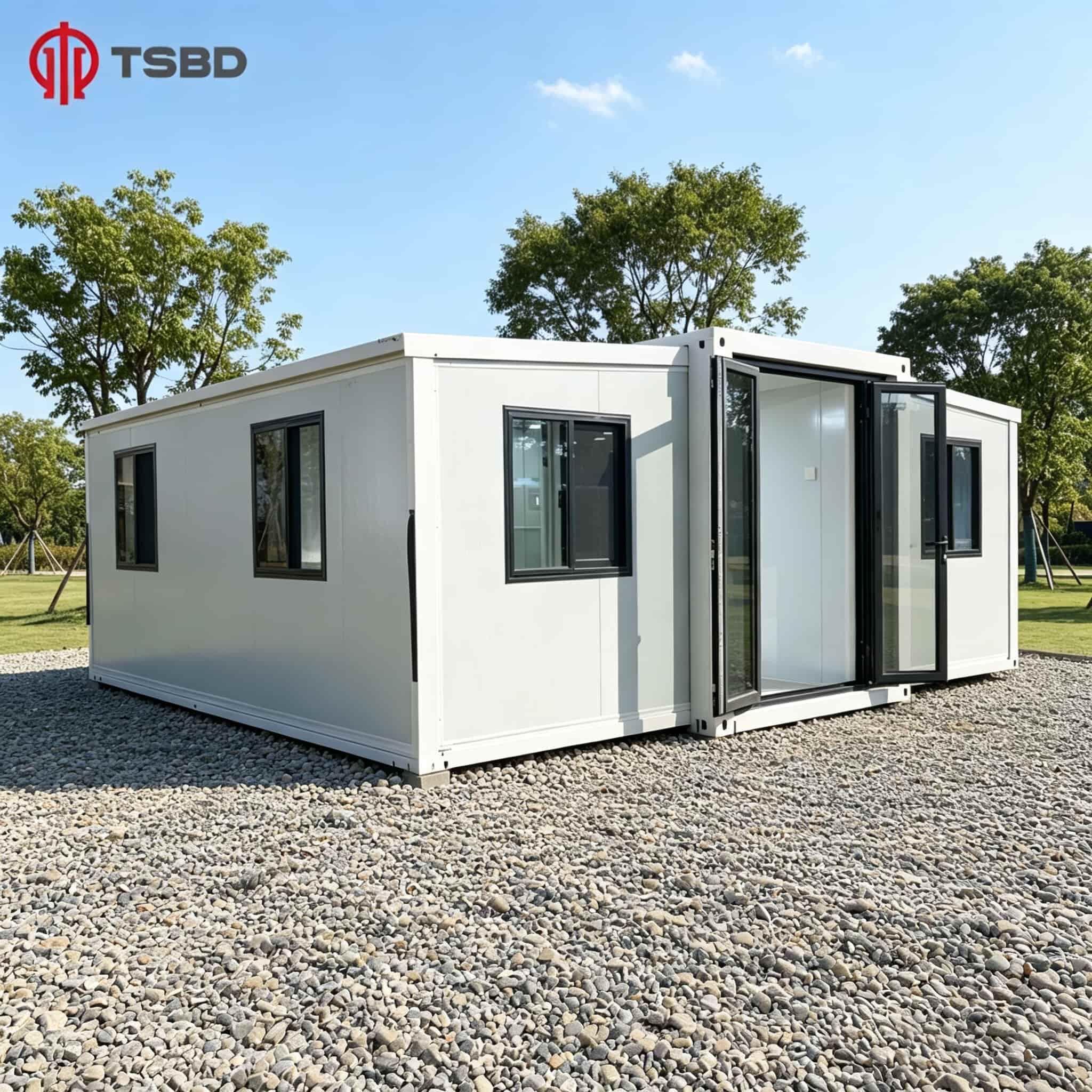 20ft White Prefab Expandable Container House | Expandable Container ...