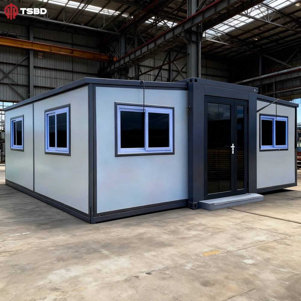 casa Portátil Expansível de 20 pés, Cinza e Branca