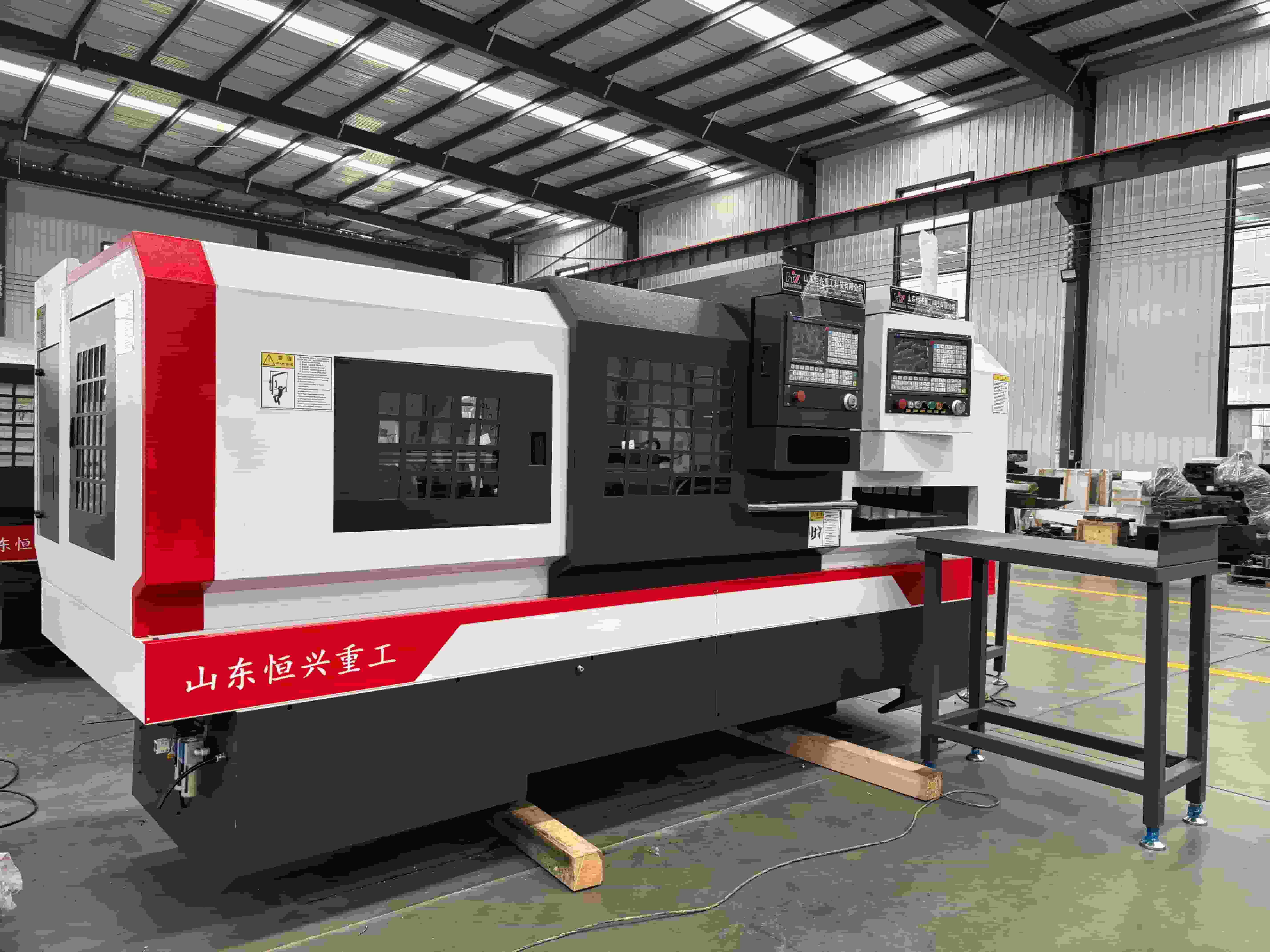 Hydraulic Single-Spindle Double-Head CNC Lathe | Efficient Machining for Hardware Components