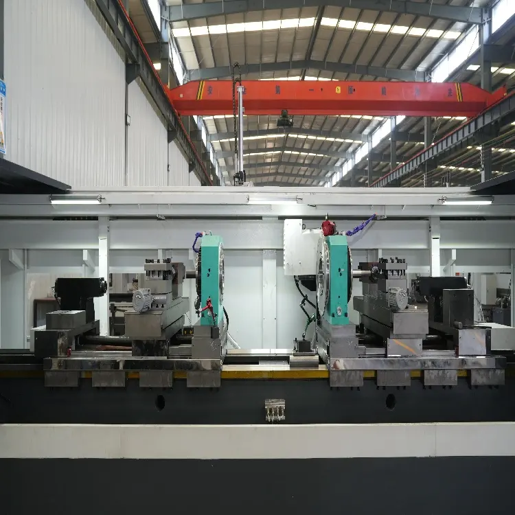 Dual-Spindle CNC Lathe for Shaft and Pipe Machining