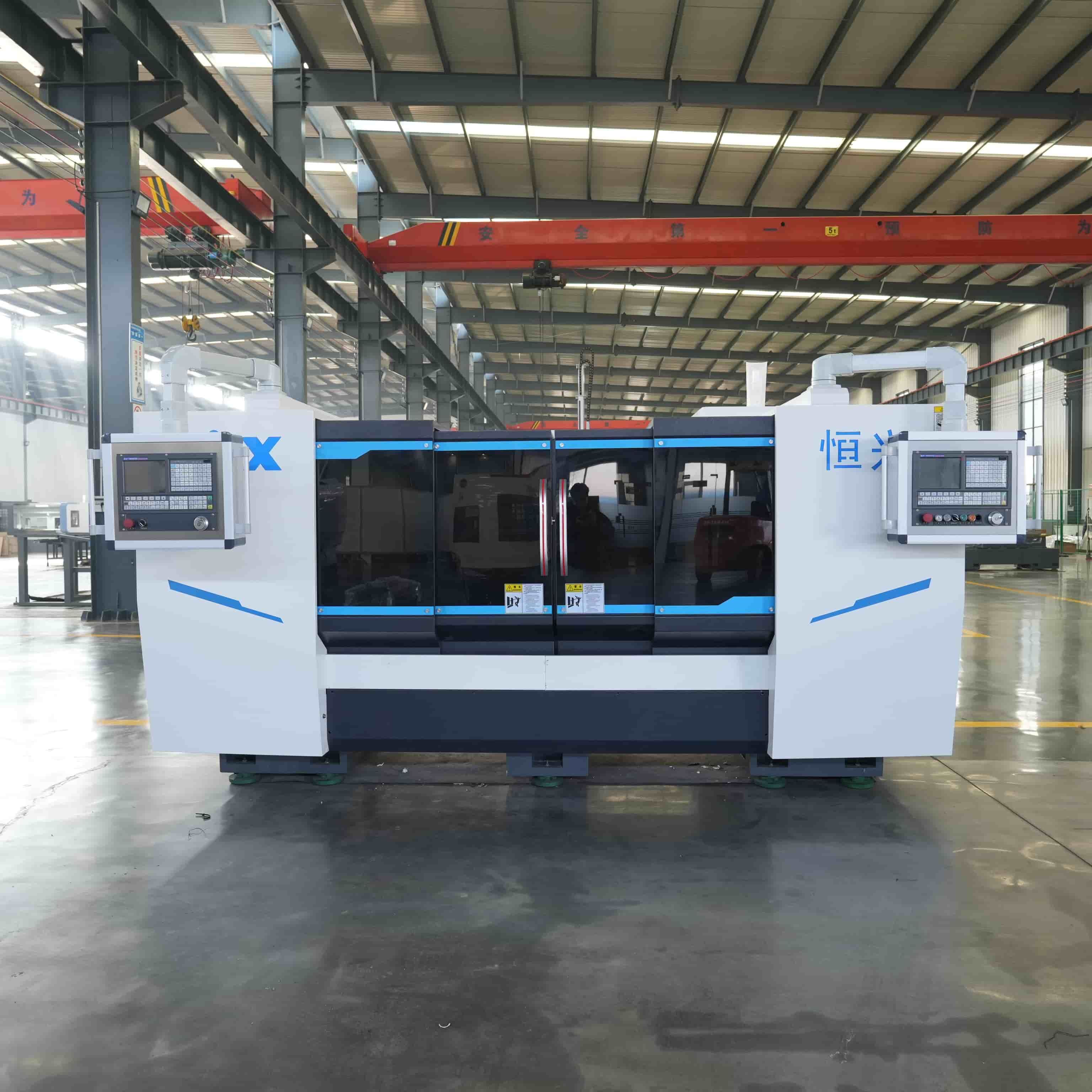 Hengxing Hydraulic Double-Spindle CNC Lathe - High-Precision Piston Rod Machining