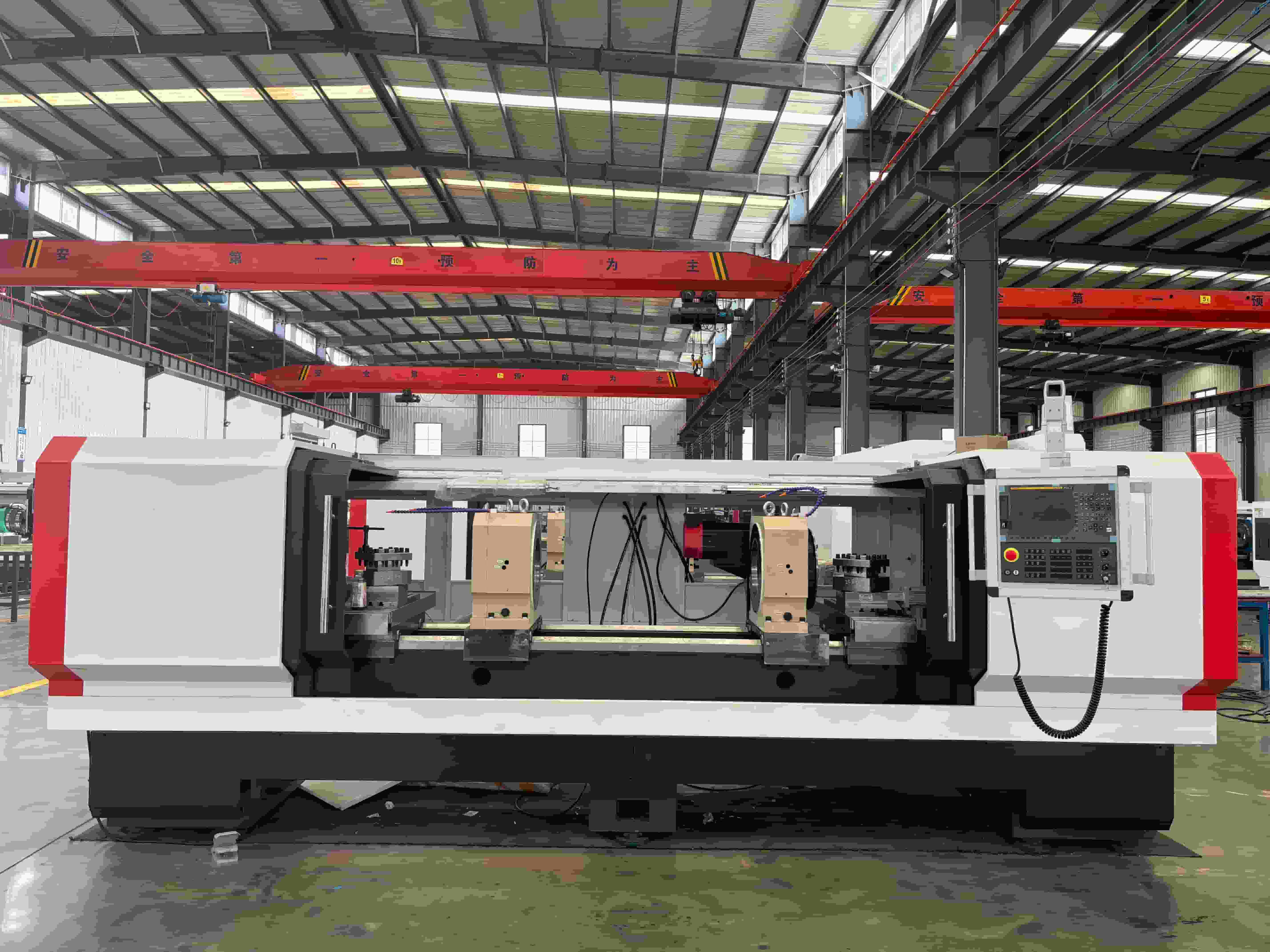 FANUC-Controlled Hydraulic Double-Spindle CNC Lathe - High-Precision Machining for Axle Manufacturing