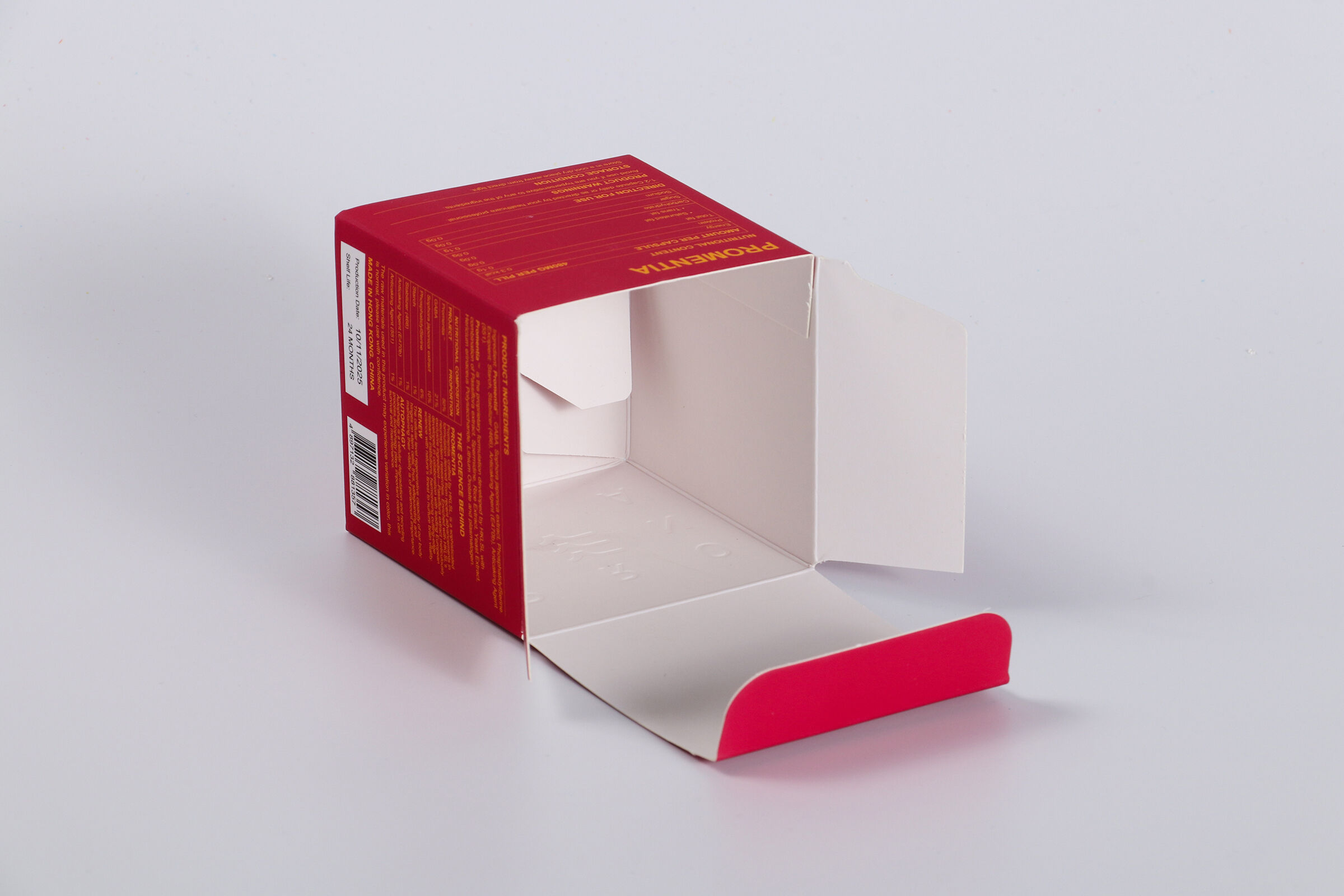 Custom cosmetic packaging with logo printing